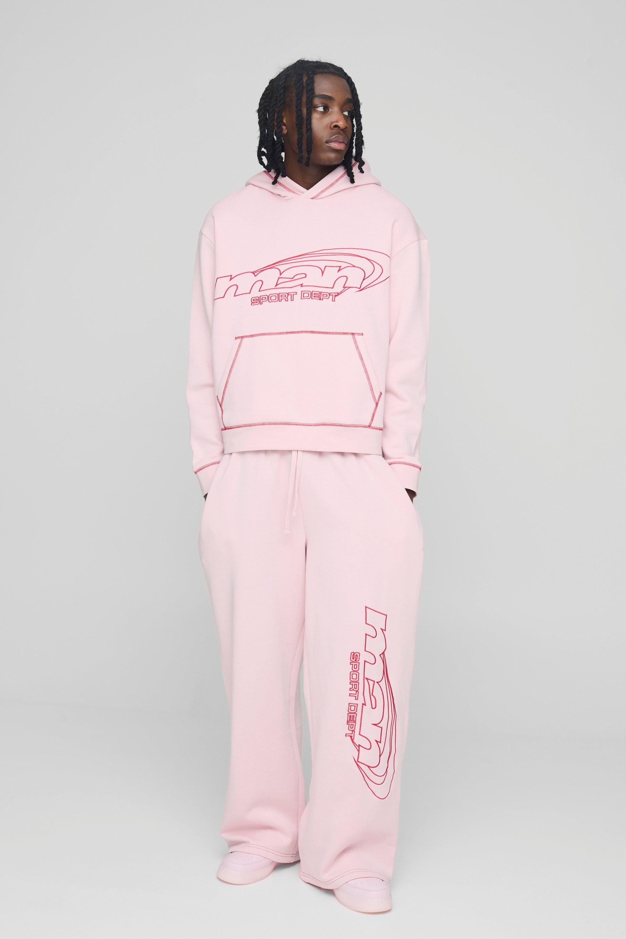 Men's Pink Tracksuits | boohooMAN USA Men's Pink Tracksuits | boohooMAN USA